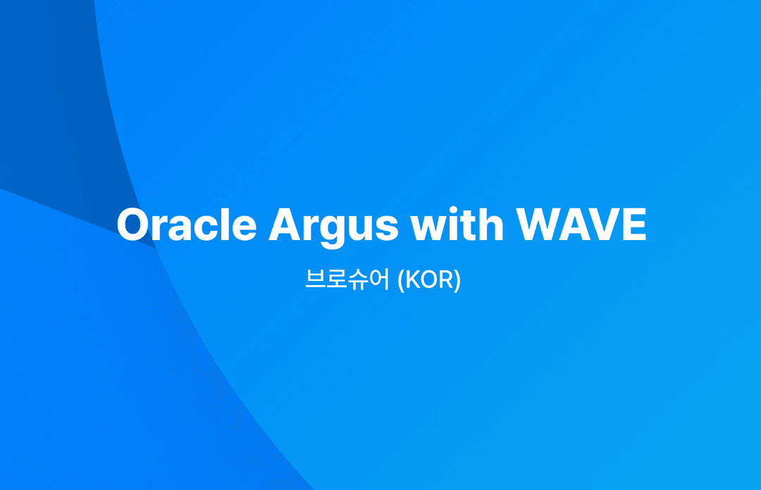 Oracle Argus x WAVE 브로슈어 (KOR) 